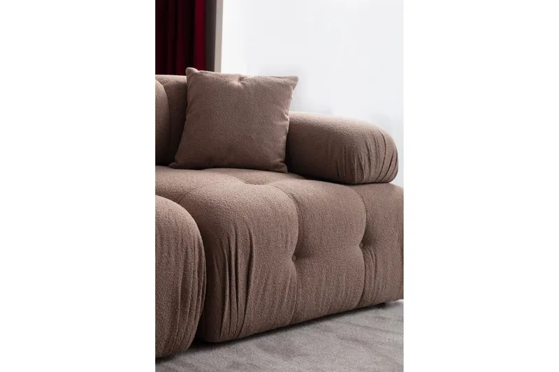 Belgin Bubblig Soffa 2-sits med utfällbara armstöd och ryggstöd - Cappuccino - Products - Möbler - Soffa - Modulsoffa - Komplett modulsoffa