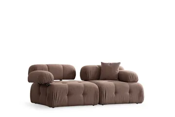 Belgin Bubblig Soffa 2-sits med utfällbara armstöd och ryggstöd - Cappuccino - Products - Möbler - Soffa - Modulsoffa - Komplett modulsoffa
