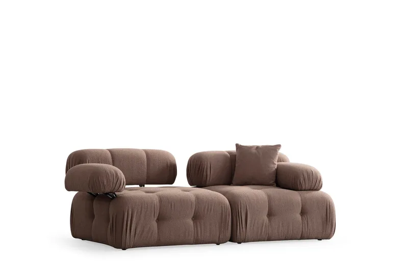 Belgin Bubblig Soffa 2-sits med utfällbara armstöd och ryggstöd - Cappuccino - Products - Möbler - Soffa - Modulsoffa - Komplett modulsoffa