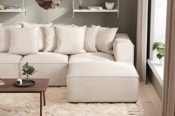 Cubo 1-sits Högermodul i Manchester 108 cm bred - Beige - Products - Möbler - Soffa - Modulsoffa - Övriga moduler till modulsoffa