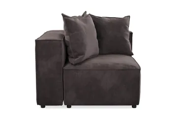 Cubo 1-sits Högermodul i Sammet 108 cm bred - Mörkgrå - Products - Möbler - Soffa - Modulsoffa - Övriga moduler till modulsoffa