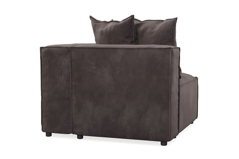 Cubo 1-sits Högermodul i Sammet 108 cm bred - Mörkgrå - Products - Möbler - Soffa - Modulsoffa - Övriga moduler till modulsoffa