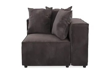 Cubo 1-sits Högermodul i Sammet 108 cm bred - Mörkgrå - Products - Möbler - Soffa - Modulsoffa - Övriga moduler till modulsoffa