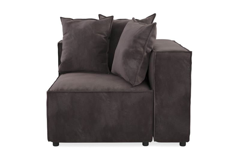 Cubo 1-sits Högermodul i Sammet 108 cm bred - Mörkgrå - Products - Möbler - Soffa - Modulsoffa - Övriga moduler till modulsoffa
