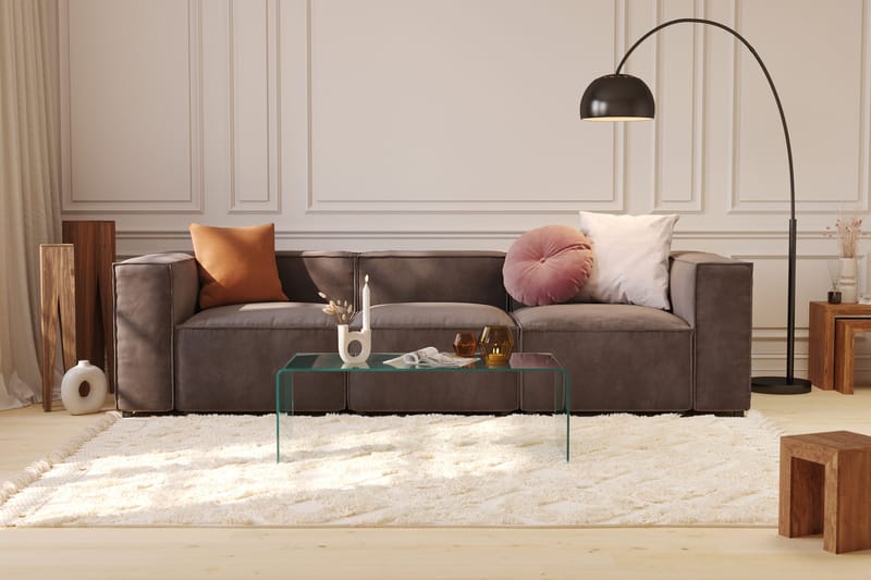 Cubo 1-sits Högermodul i Sammet 108 cm bred - Mörkgrå - Products - Möbler - Soffa - Modulsoffa - Övriga moduler till modulsoffa