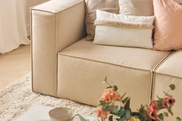 Cubo 1-sits Högermodul i Tyg 108 cm bred - Beige - Products - Möbler - Soffa - Modulsoffa - Övriga moduler till modulsoffa