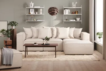 Cubo 1-sits Högermodul i Tyg 108 cm bred - Beige - Products - Möbler - Soffa - Modulsoffa - Övriga moduler till modulsoffa