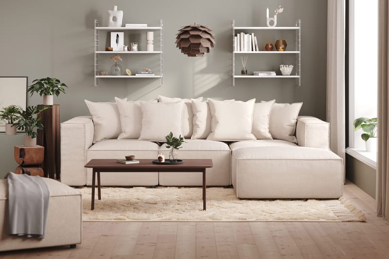 Cubo 1-sits Högermodul i Tyg 108 cm bred - Beige - Products - Möbler - Soffa - Modulsoffa - Övriga moduler till modulsoffa