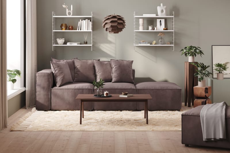 Cubo 1-sits Mittmodul i Sammet 80 cm bred - Mörkgrå - Products - Möbler - Soffa - Modulsoffa - Mittmodul