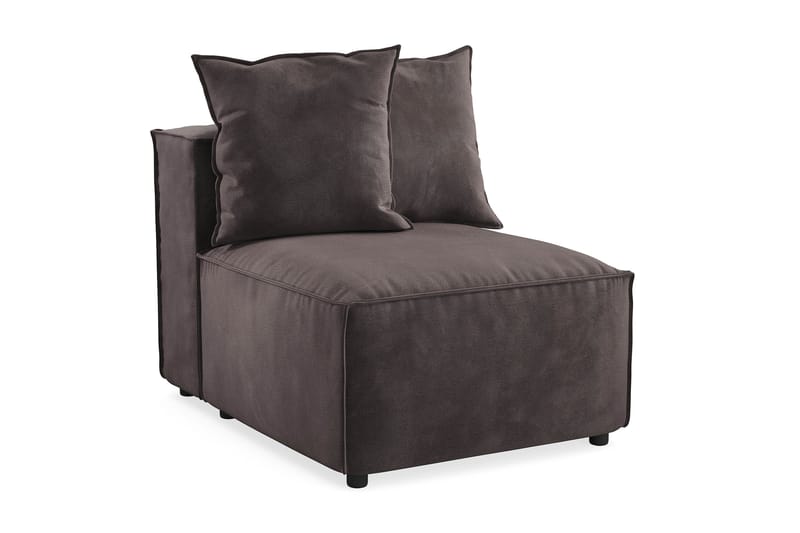 Cubo 1-sits Mittmodul i Sammet 80 cm bred - Mörkgrå - Products - Möbler - Soffa - Modulsoffa - Mittmodul