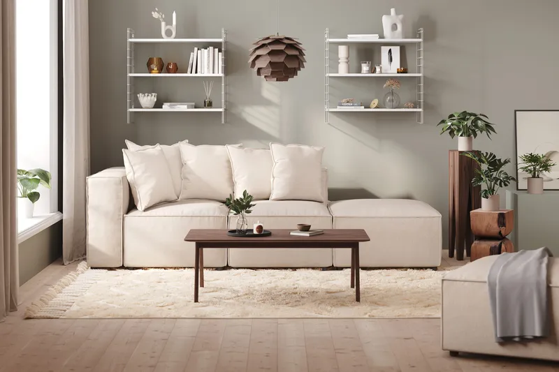Cubo 1-sits Mittmodul i Tyg 80 cm bred - Beige - Products - Möbler - Soffa - Modulsoffa - Mittmodul