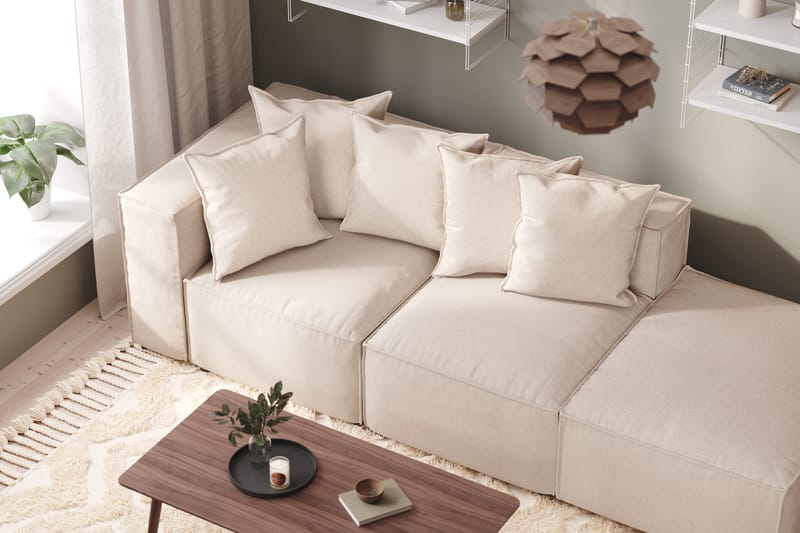 Cubo 1-sits Mittmodul i Tyg 80 cm bred - Beige - Products - Möbler - Soffa - Modulsoffa - Mittmodul