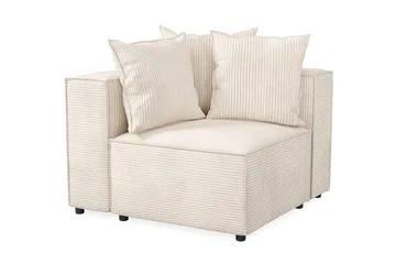 Cubo 1-sits Vänstermodul i Manchester 108 cm bred - Beige - Products - Möbler - Soffa - Modulsoffa - Övriga moduler till modulsoffa