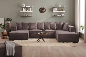 Cubo 1-sits Vänstermodul i Sammet 108 cm bred - Mörkgrå - Products - Möbler - Soffa - Modulsoffa - Övriga moduler till modulsoffa