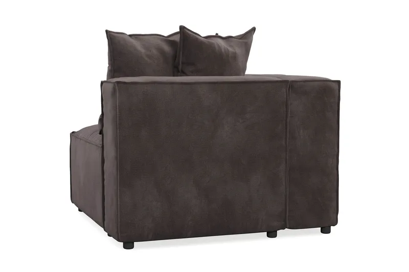 Cubo 1-sits Vänstermodul i Sammet 108 cm bred - Mörkgrå - Products - Möbler - Soffa - Modulsoffa - Övriga moduler till modulsoffa