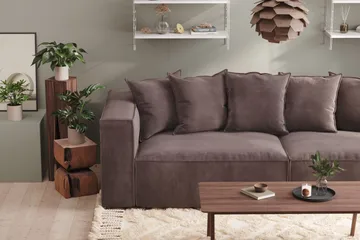 Cubo 2-sits Högermodul i Sammet - Antracit - Products - Möbler - Soffa - Modulsoffa - Övriga moduler till modulsoffa