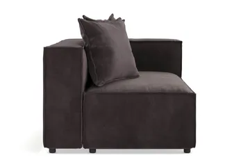 Cubo 2-sits Högermodul i Sammet - Antracit - Products - Möbler - Soffa - Modulsoffa - Övriga moduler till modulsoffa