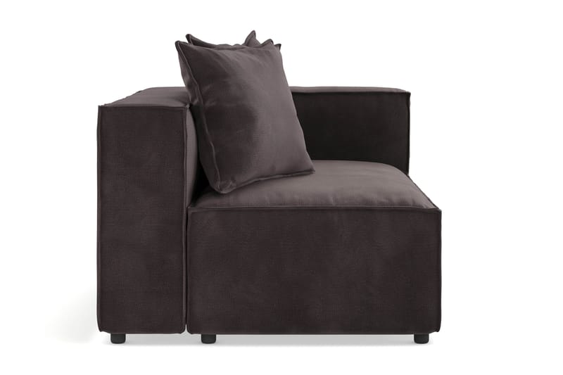 Cubo 2-sits Högermodul i Sammet - Antracit - Products - Möbler - Soffa - Modulsoffa - Övriga moduler till modulsoffa