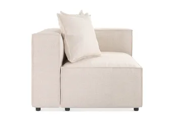 Cubo 2-sits Högermodul i Tyg 120 cm bred - Beige - Products - Möbler - Soffa - Modulsoffa - Övriga moduler till modulsoffa