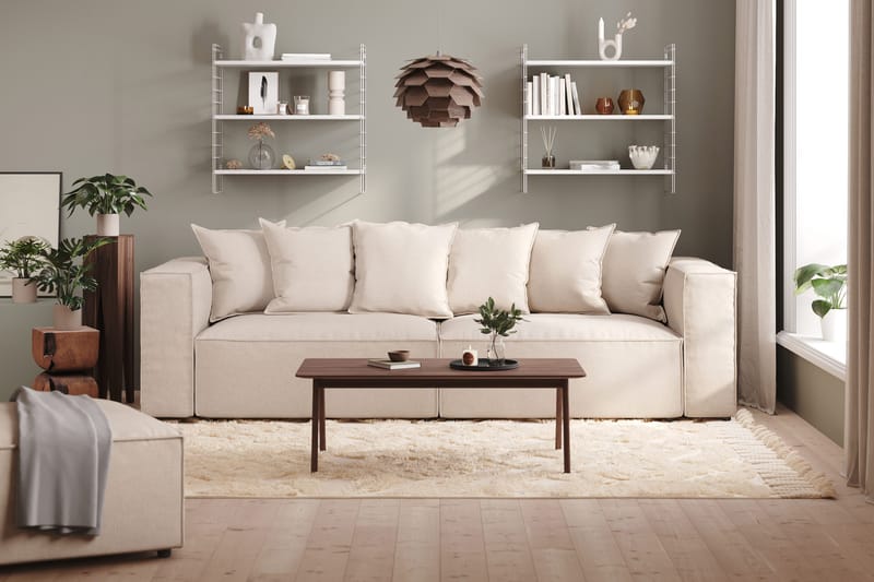 Cubo 2-sits Högermodul i Tyg 120 cm bred - Beige - Products - Möbler - Soffa - Modulsoffa - Övriga moduler till modulsoffa