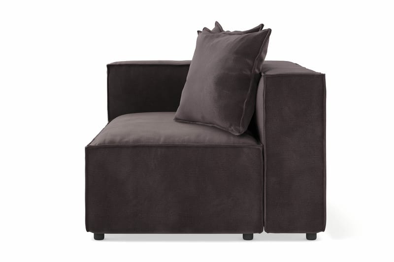 Cubo 2-sits Vänstermodul i Sammet - Antracit - Products - Möbler - Soffa - Modulsoffa - Övriga moduler till modulsoffa