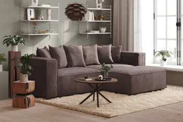 Cubo 2-sits Vänstermodul i Sammet - Antracit - Products - Möbler - Soffa - Modulsoffa - Övriga moduler till modulsoffa