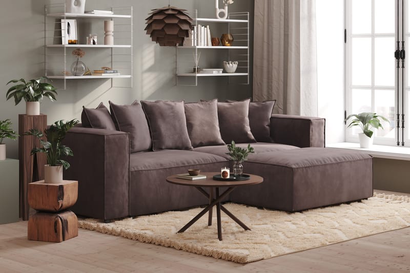 Cubo 2-sits Vänstermodul i Sammet - Antracit - Products - Möbler - Soffa - Modulsoffa - Övriga moduler till modulsoffa