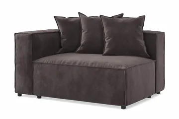 Cubo 2-sits Vänstermodul i Sammet - Antracit - Products - Möbler - Soffa - Modulsoffa - Övriga moduler till modulsoffa