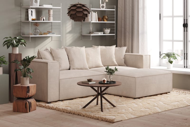 Cubo 2-sits Vänstermodul i Tyg 120 cm bred - Beige - Products - Möbler - Soffa - Modulsoffa - Övriga moduler till modulsoffa