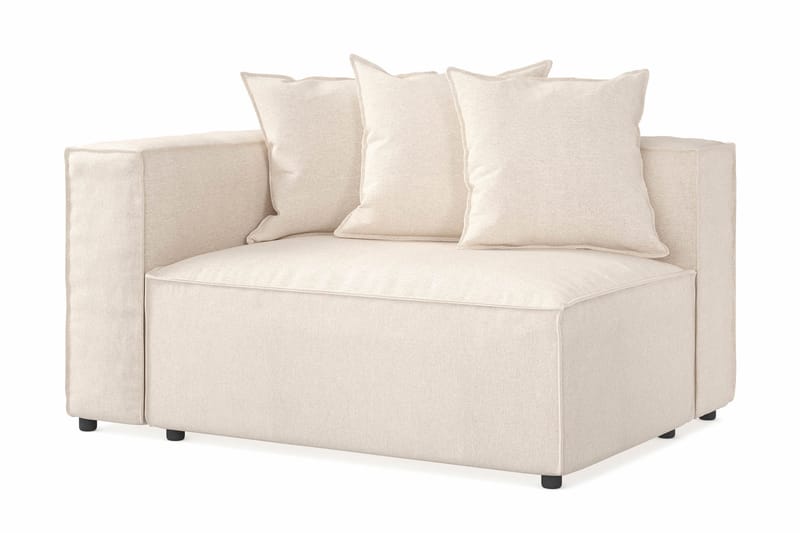 Cubo 2-sits Vänstermodul i Tyg 120 cm bred - Beige - Products - Möbler - Soffa - Modulsoffa - Övriga moduler till modulsoffa