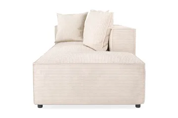 Cubo 3-sits Djup Modulsoffa + Fotpall i Manchester - Beige - Products - Möbler - Soffa - Modulsoffa - Komplett modulsoffa