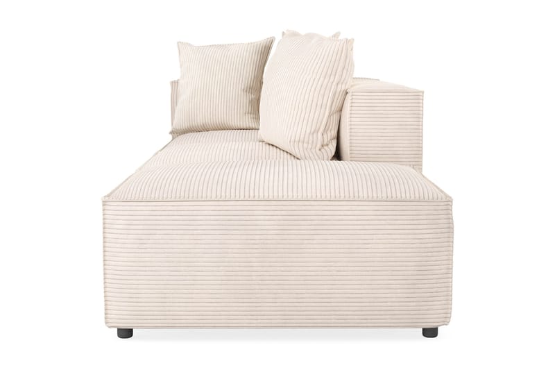 Cubo 3-sits Djup Modulsoffa + Fotpall i Manchester - Beige - Products - Möbler - Soffa - Modulsoffa - Komplett modulsoffa