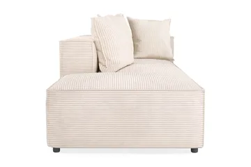 Cubo 3-sits Djup Modulsoffa + Fotpall i Manchester - Beige - Products - Möbler - Soffa - Modulsoffa - Komplett modulsoffa