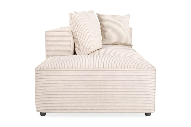 Cubo 3-sits Djup Modulsoffa + Fotpall i Manchester - Beige - Products - Möbler - Soffa - Modulsoffa - Komplett modulsoffa