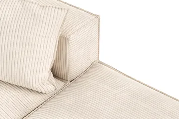 Cubo 3-sits Djup Modulsoffa + Fotpall i Manchester - Beige - Products - Möbler - Soffa - Modulsoffa - Komplett modulsoffa