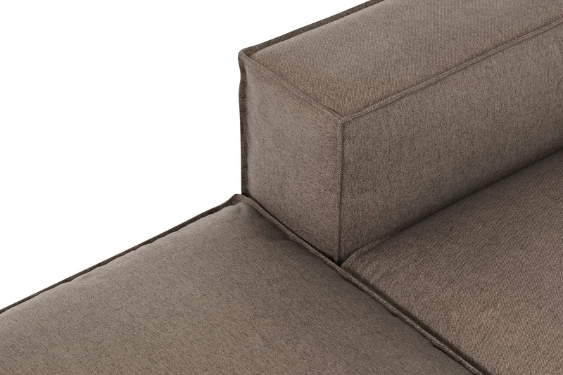 Cubo 3-sits Djup Modulsoffa + Fotpall i Tyg - Grå - Products - Möbler - Soffa - Modulsoffa - Komplett modulsoffa