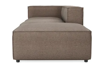 Cubo 3-sits Djup Modulsoffa + Fotpall i Tyg - Grå - Products - Möbler - Soffa - Modulsoffa - Komplett modulsoffa