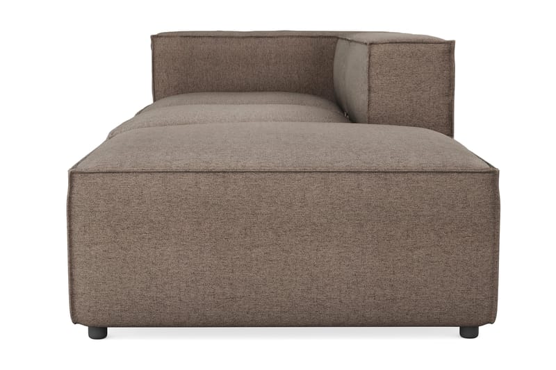Cubo 3-sits Djup Modulsoffa + Fotpall i Tyg - Grå - Products - Möbler - Soffa - Modulsoffa - Komplett modulsoffa