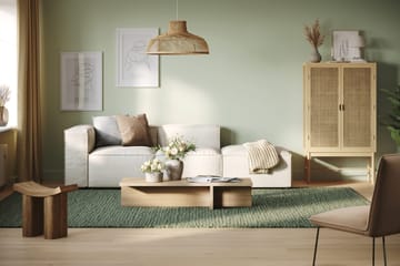 Cubo 3-sits Djup Modulsoffa + Fotpall i Tyg - Vit - Products - Möbler - Soffa - Modulsoffa - Komplett modulsoffa