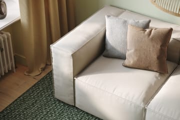 Cubo 3-sits Djup Modulsoffa + Fotpall i Tyg - Vit - Products - Möbler - Soffa - Modulsoffa - Komplett modulsoffa