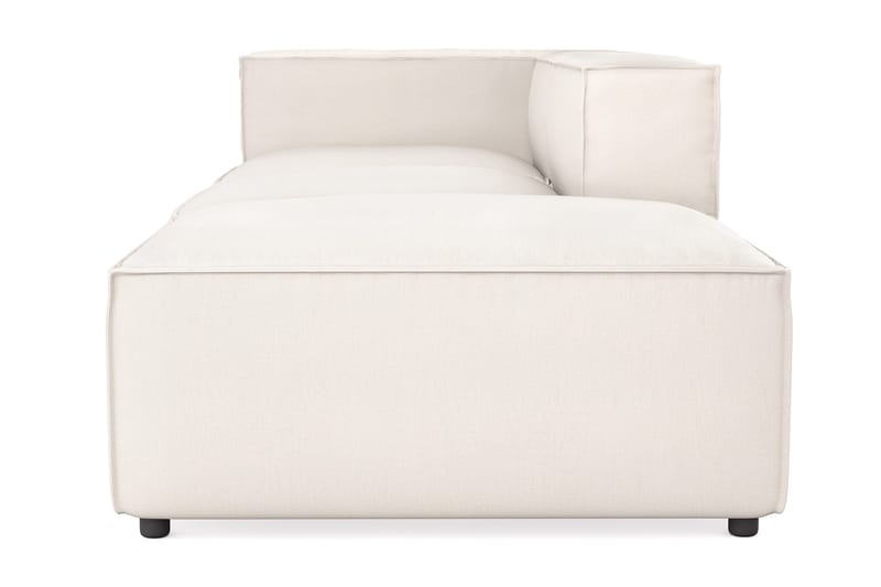 Cubo 3-sits Djup Modulsoffa + Fotpall i Tyg - Vit - Products - Möbler - Soffa - Modulsoffa - Komplett modulsoffa