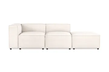 Cubo 3-sits Djup Modulsoffa + Fotpall i Tyg