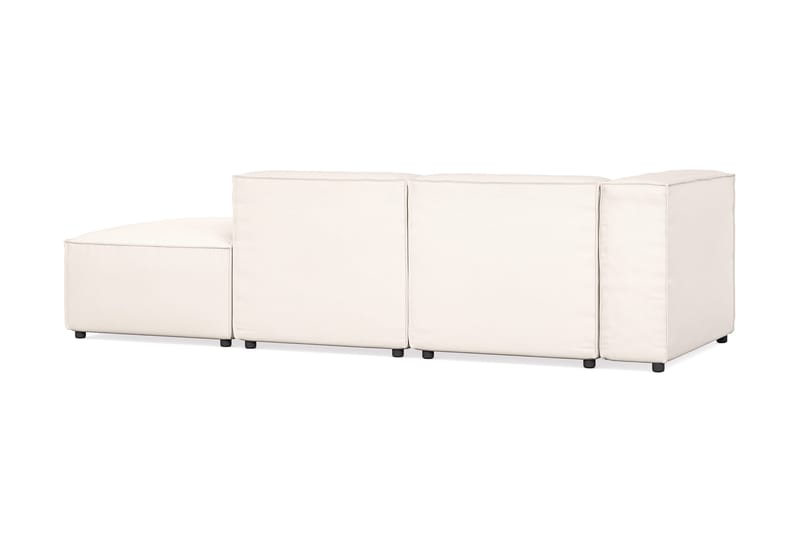 Cubo 3-sits Djup Modulsoffa + Fotpall i Tyg - Vit - Products - Möbler - Soffa - Modulsoffa - Komplett modulsoffa