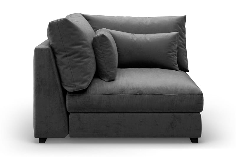 Dubai 1-sits Extra Djup Hörnmodul för Modulsoffa i Sammet - Mörkgrå - Products - Möbler - Soffa - Modulsoffa - Hörnmodul