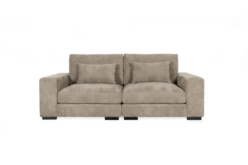 Dubai 2-sits soffa Extra Djup i Chenille - Brun - Products - Möbler - Soffa - Modulsoffa - Komplett modulsoffa