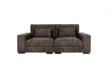 Dubai 2-sits soffa Extra Djup i Chenille - Mörkbrun - Products - Möbler - Soffa - Modulsoffa - Komplett modulsoffa