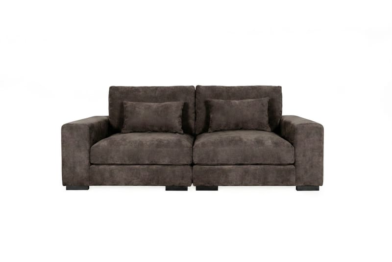 Dubai 2-sits soffa Extra Djup i Chenille - Mörkbrun - Products - Möbler - Soffa - Modulsoffa - Komplett modulsoffa