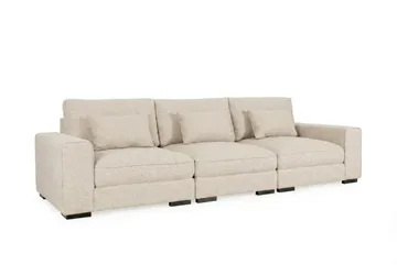 Dubai 3-sits soffa Extra Djup i Chenille - Beige - Products - Möbler - Soffa - Modulsoffa - Komplett modulsoffa