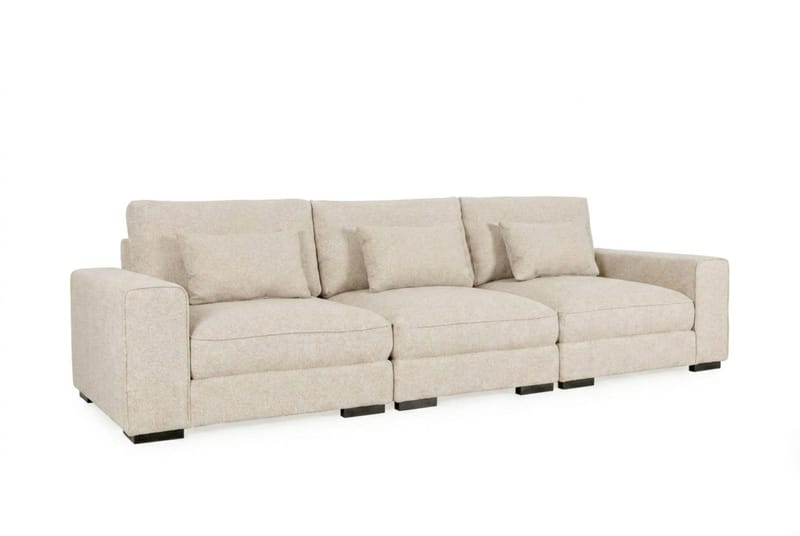 Dubai 3-sits soffa Extra Djup i Chenille - Beige - Products - Möbler - Soffa - Modulsoffa - Komplett modulsoffa