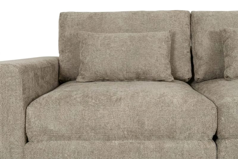 Dubai 3-sits soffa Extra Djup i Chenille - Brun - Products - Möbler - Soffa - Modulsoffa - Komplett modulsoffa